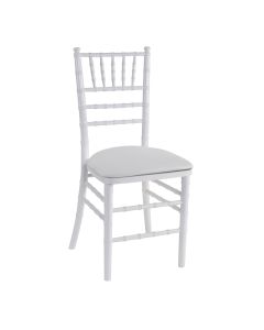 White Chiavari Chair with White Stretch Knit