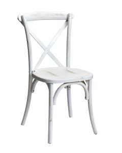 White Cross Back Chair