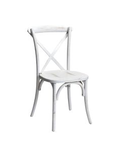 White Cross Back Chair