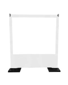 White Floor Partition with Panel 6' x 7'