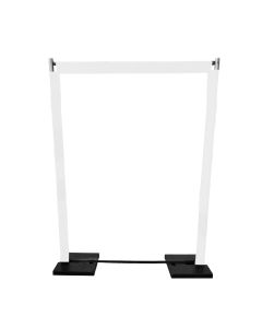White Floor Partition with Trim 5' x 7'
