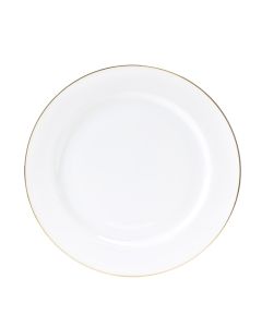 White Gold Rim Charger or Service Plate 12"