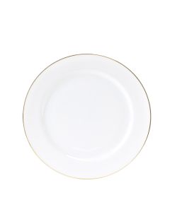 White Gold Rim Dinner Plate 10.5"