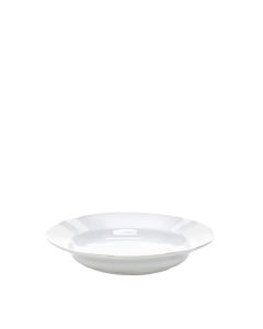 White Gold Rim Soup Plate 9" 10 oz