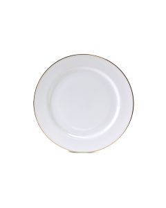 White with Gold Rim Service or Charger Plate 12"
