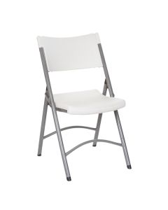 White Heavy Duty Folding Non-Padded Chair