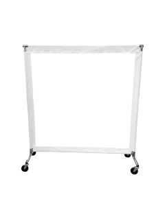 White Rolling Partition with Trim 5' x 5.5'
