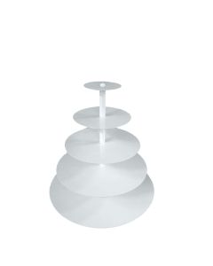 White Round 5 Tier Cupcake Tree
