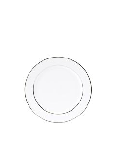White Silver Rim Salad or Dessert Plate 7.5"