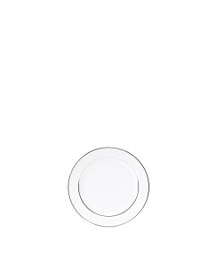 White Silver Rim Saucer 5.5"