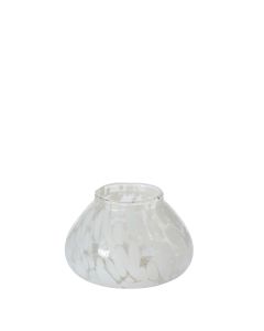 White Speck Candle Holder 3.25" x 4.5"