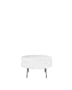 White Vinyl Cover 48" Round with 15" Drop