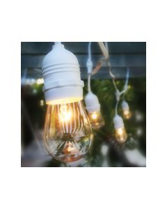 White Cafe Drop String Lights, Per Foot