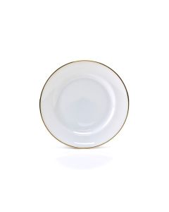 White with Gold Rim Salad or Dessert Plate 7.5"
