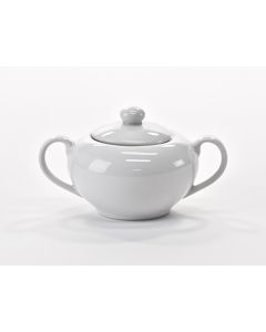 White Sugar Bowl with Lid 8 oz