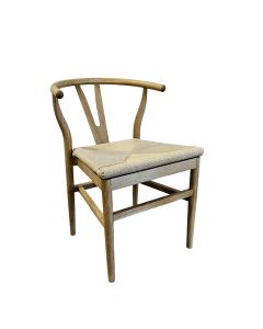 Wishbone Natural Chair with Natural Woven Seat