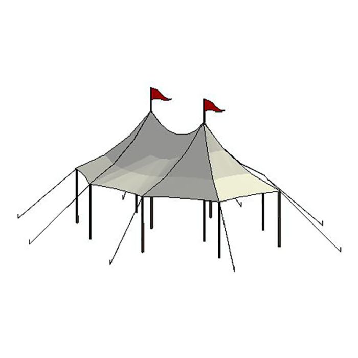 Rent the 20 x 37 Tidewater Sail Cloth Tent CORT Party Rental