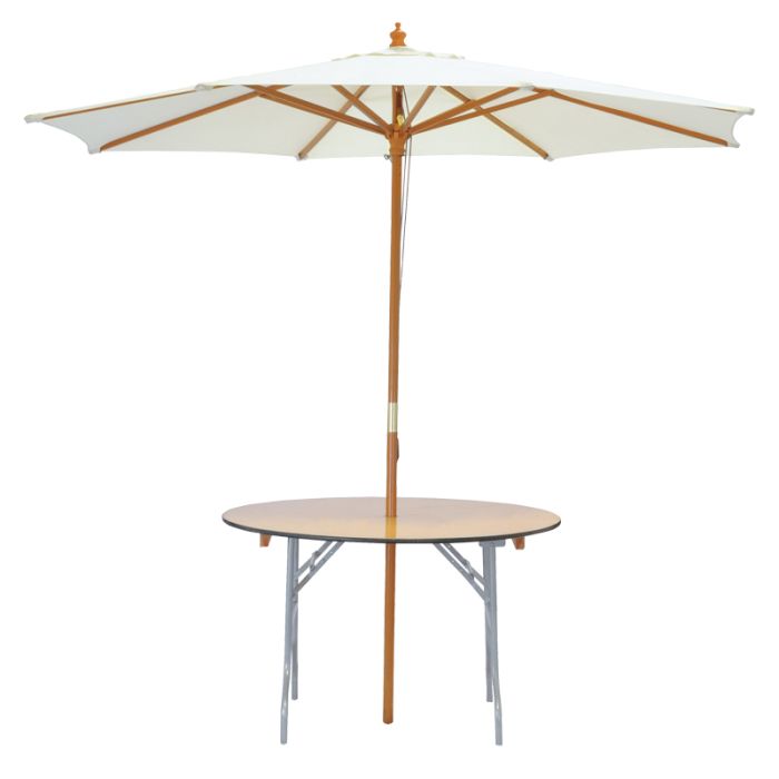 Table with hotsell umbrella rental