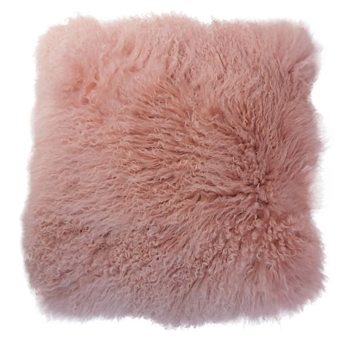 Blush fur pillow on sale