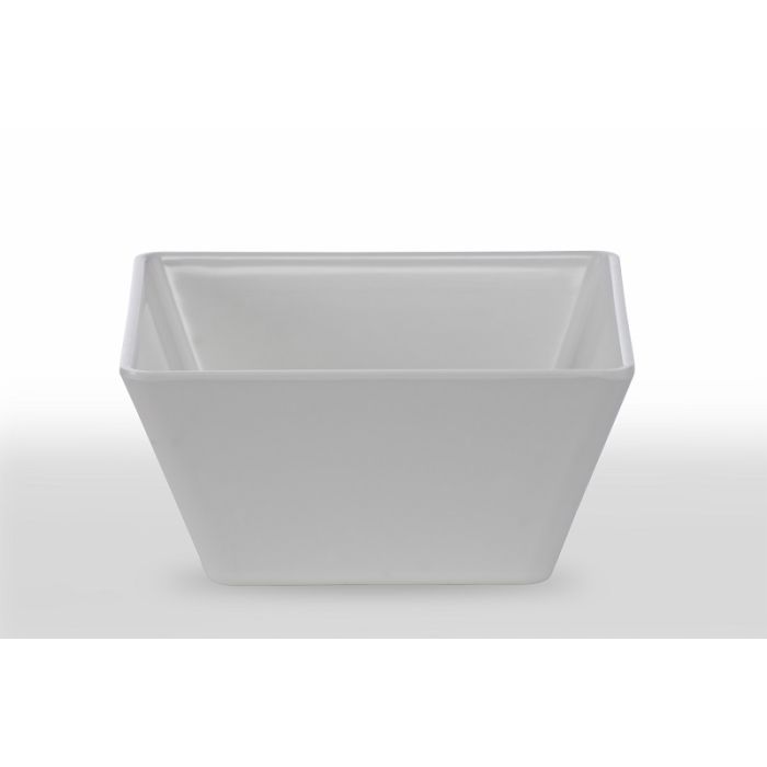 WHITE MELAMINE SQUARE BOWL 130x130x70mm 