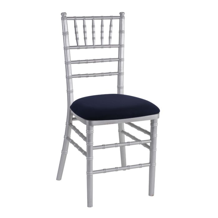 Navy and sales silver chair