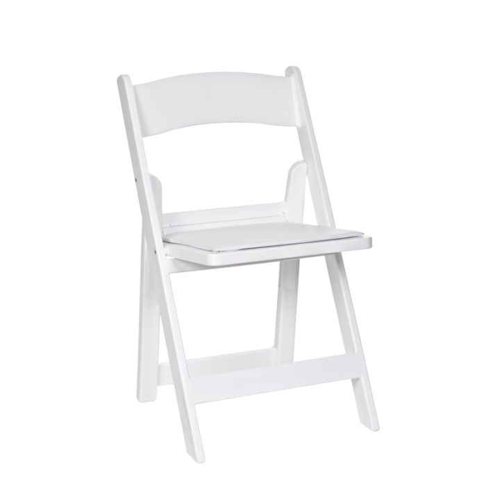 White shop padded chair