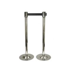 Chrome stanchion with belt bundle