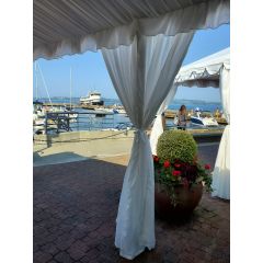 Leg Drape 10' White Fabric