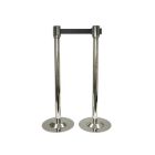 Chrome stanchion with belt bundle