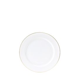 Rent the White with Gold Rim Bread and Butter Plate 6.75