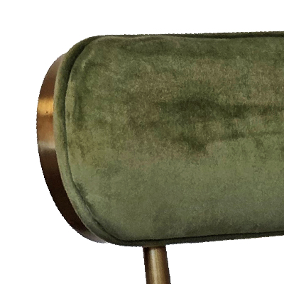 Audrey Chair close-up detail of green backrest