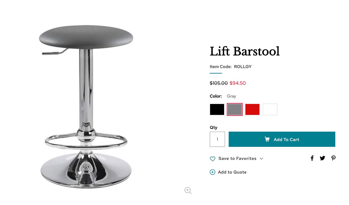 example of product with discounted price